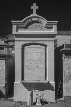 Withered Flowers at Tomb, Lafayette Cemetery No. 1,  Garden District, Uptown (Infrared)