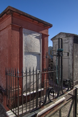 Iron Work and Mardi Gras Beads, St Louis Cemetery No. 1, French Quarter