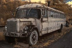 Abandoned bus, Thomas, West Virginia
