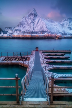 Marina dock in Sakrisoy