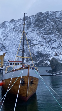 Fishing vessel at Nusfjord Harbor - iphone
